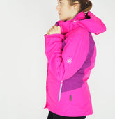 Womens Jack Wolfskin 3 In 1 Asian Fit 5004941 Pink Passion Zip Up Hiking Jacket
